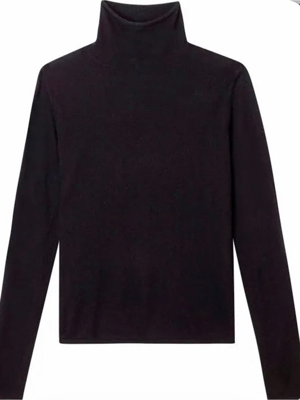 C.C California Cashmere Black Cowl Neck Women's Sweater